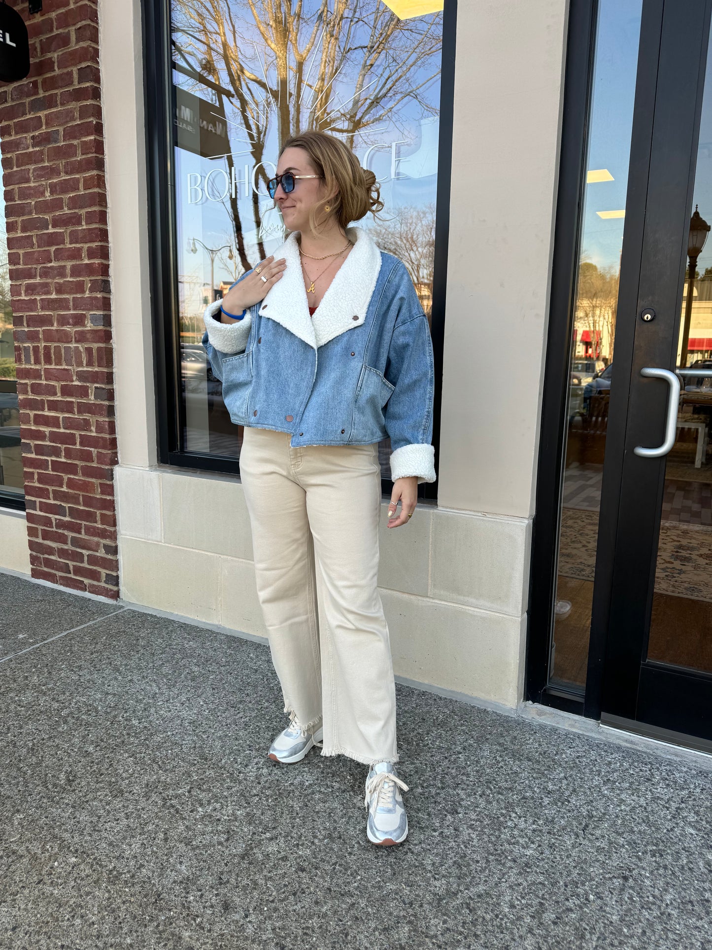 SHERPA LINED DENIM JACKET