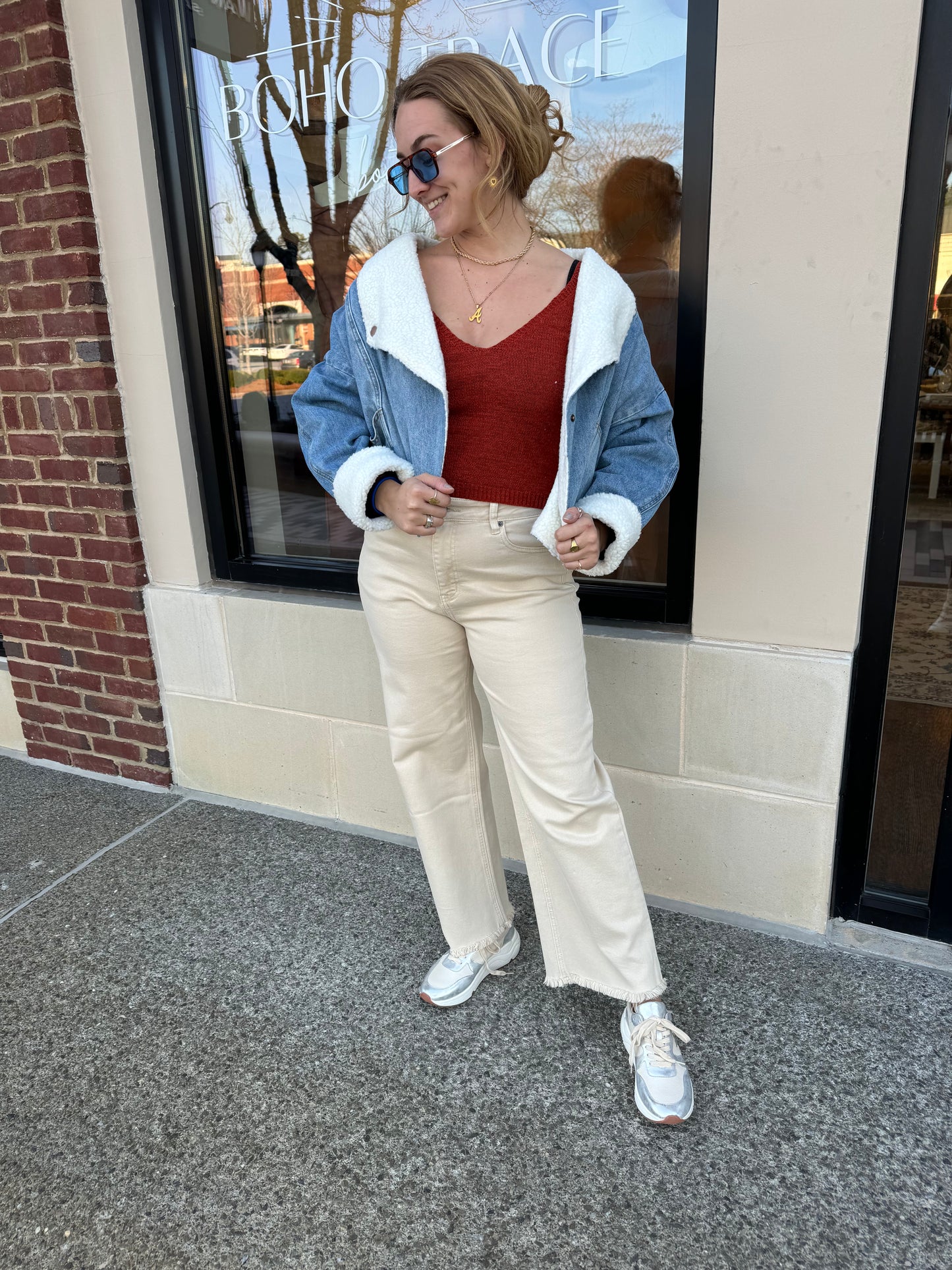 SHERPA LINED DENIM JACKET