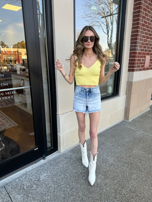 WISH YOU WERE HERE RIBBED CAMI