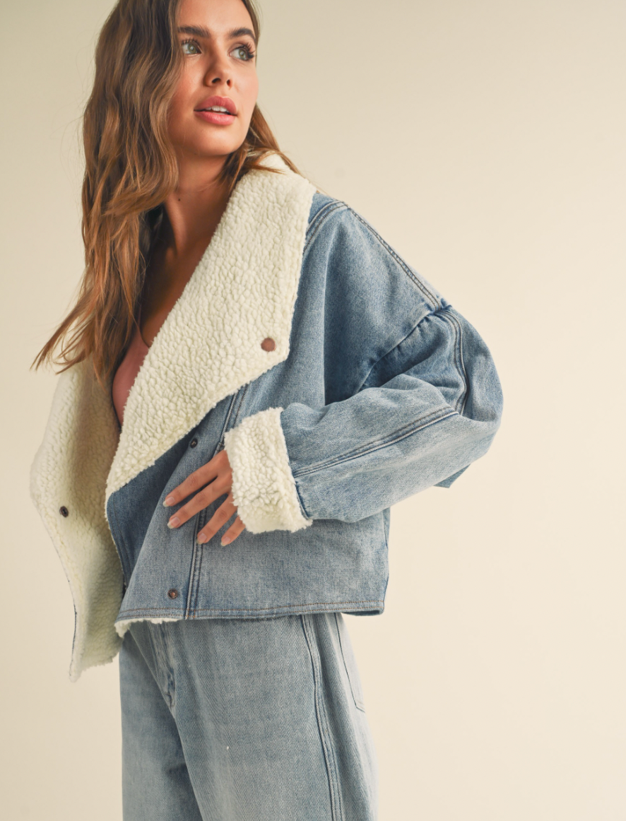 SHERPA LINED DENIM JACKET