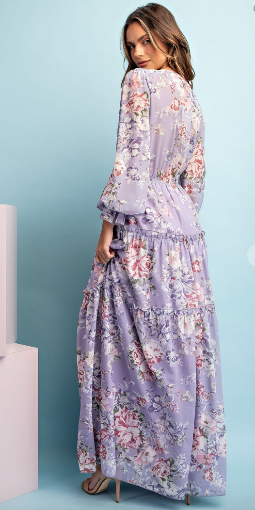 JANEY FLORAL PRINT MAXI DRESS