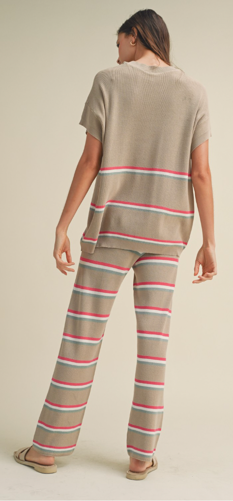 DYLAN STRIPED SWEATER SET