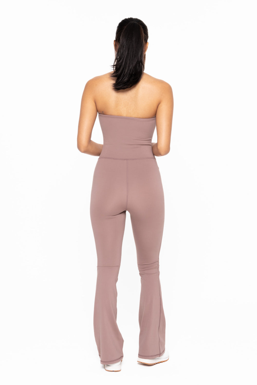 ALLIE STRAPLESS FLARE LEG JUMPSUIT