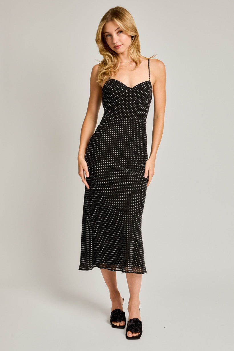 DOLLY POLKA DOT MIDI DRESS