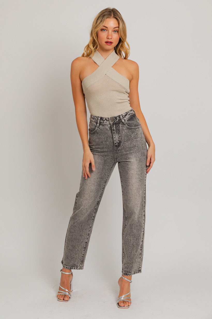 TWINKLE HALTER NECK BODYSUIT