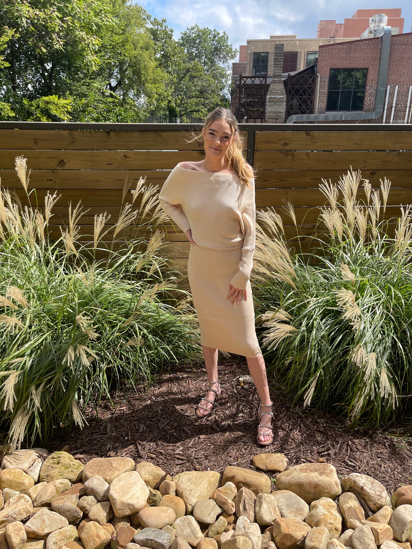 BLAKELY RIBBED KNIT MIDI