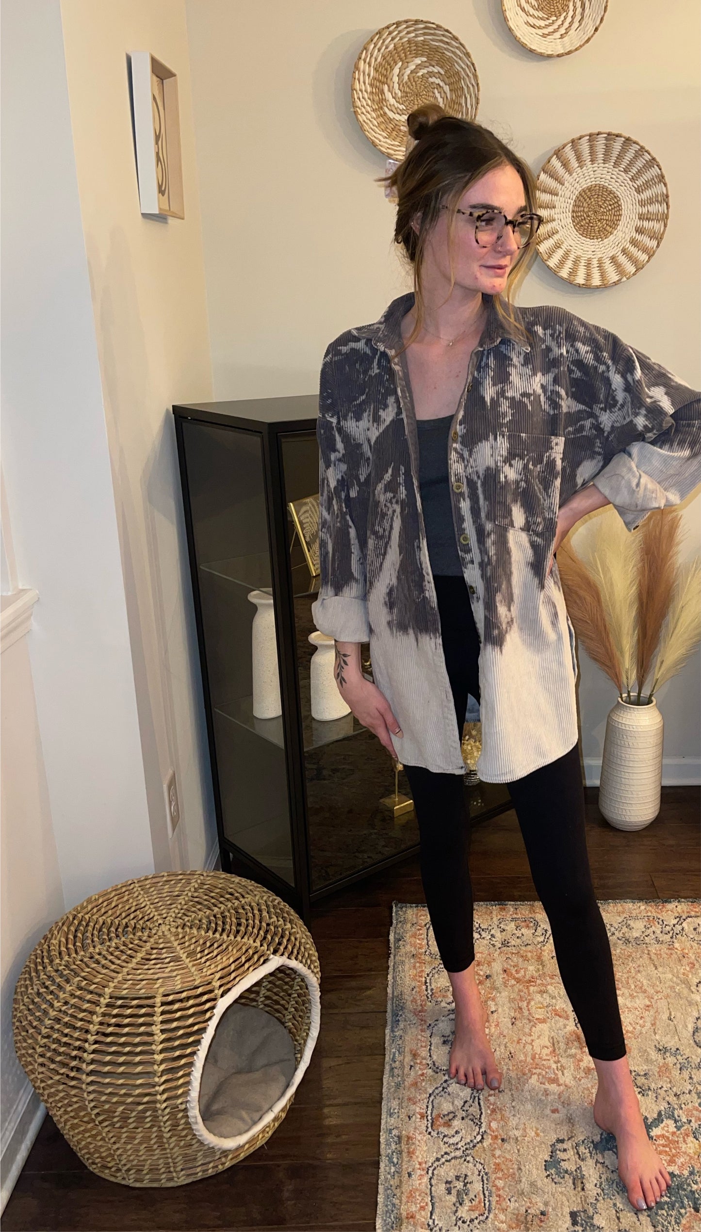 BLEACHED CORDED SHACKET