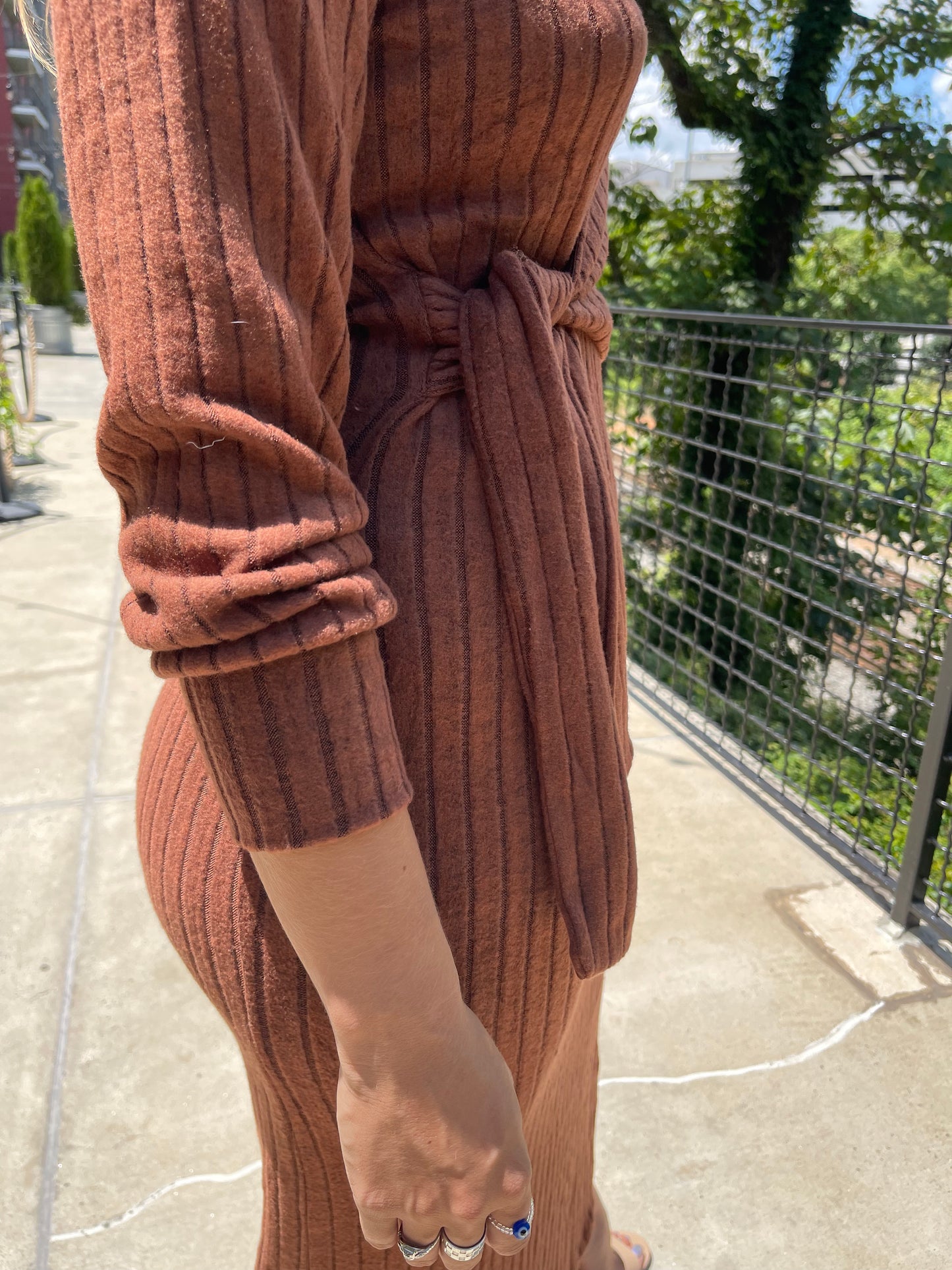 REMI WRAP KNIT MIDI