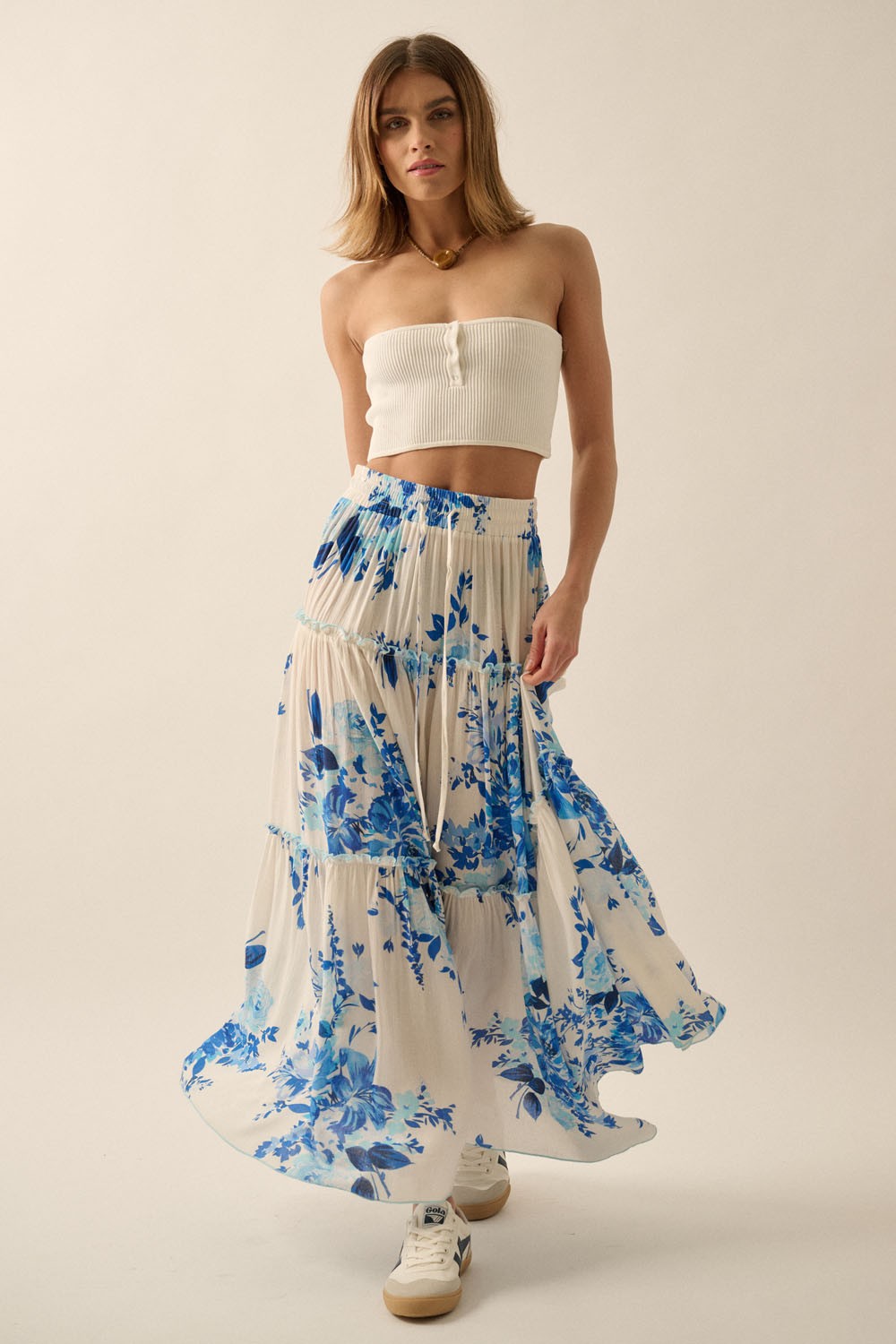 FRANCES FLORAL MAXI SKIRT