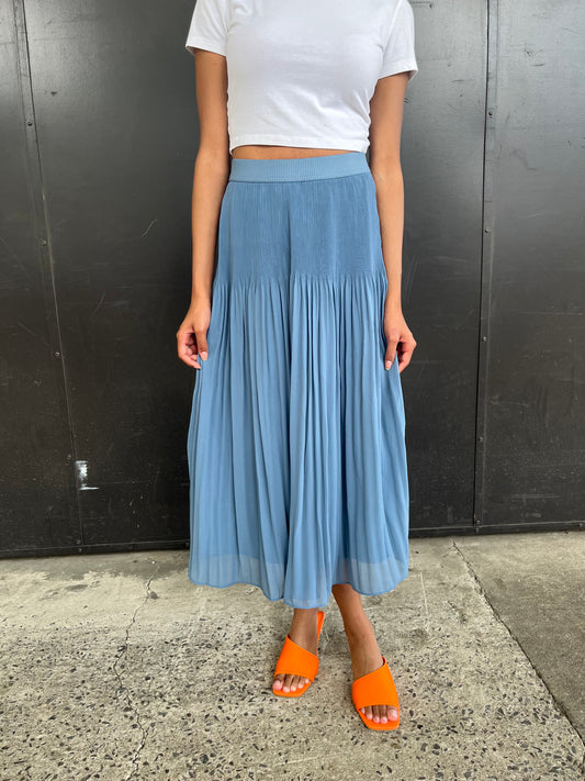 BRITTANY BLUE PLEATED SKIRT