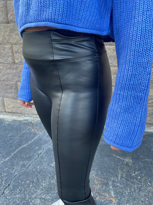 FAUX LEATHER LEGGINGS