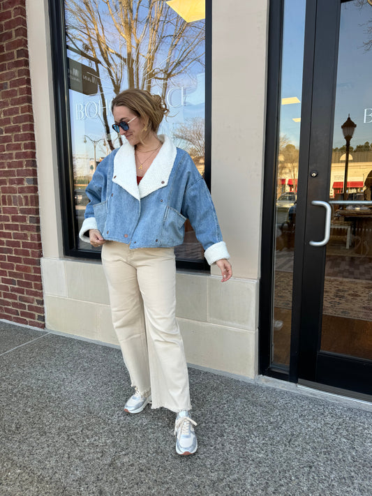 SHERPA LINED DENIM JACKET