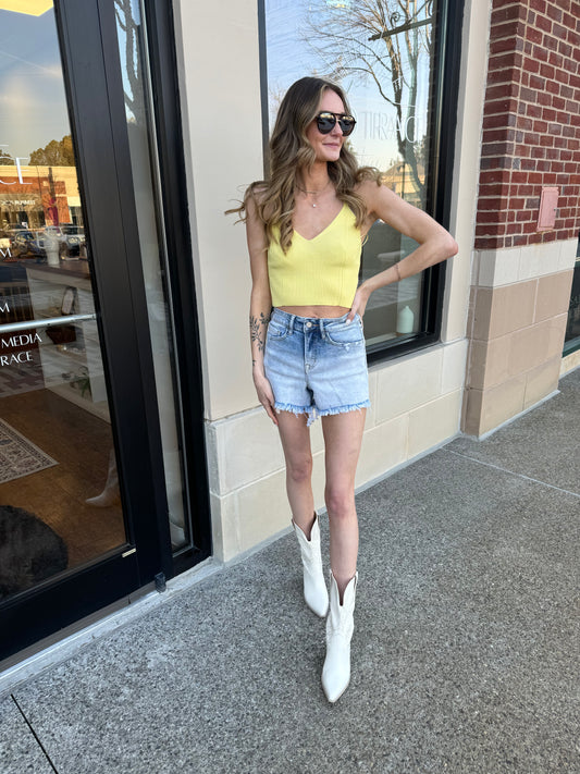 WISH YOU WERE HERE RIBBED CAMI