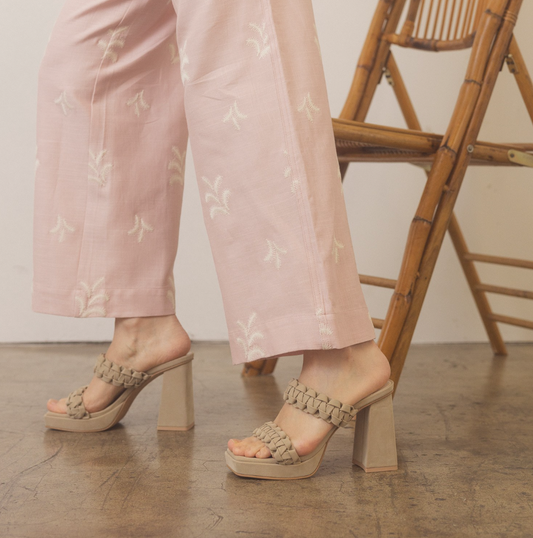 ZENDA BRAIDED PLATFORM HEELS