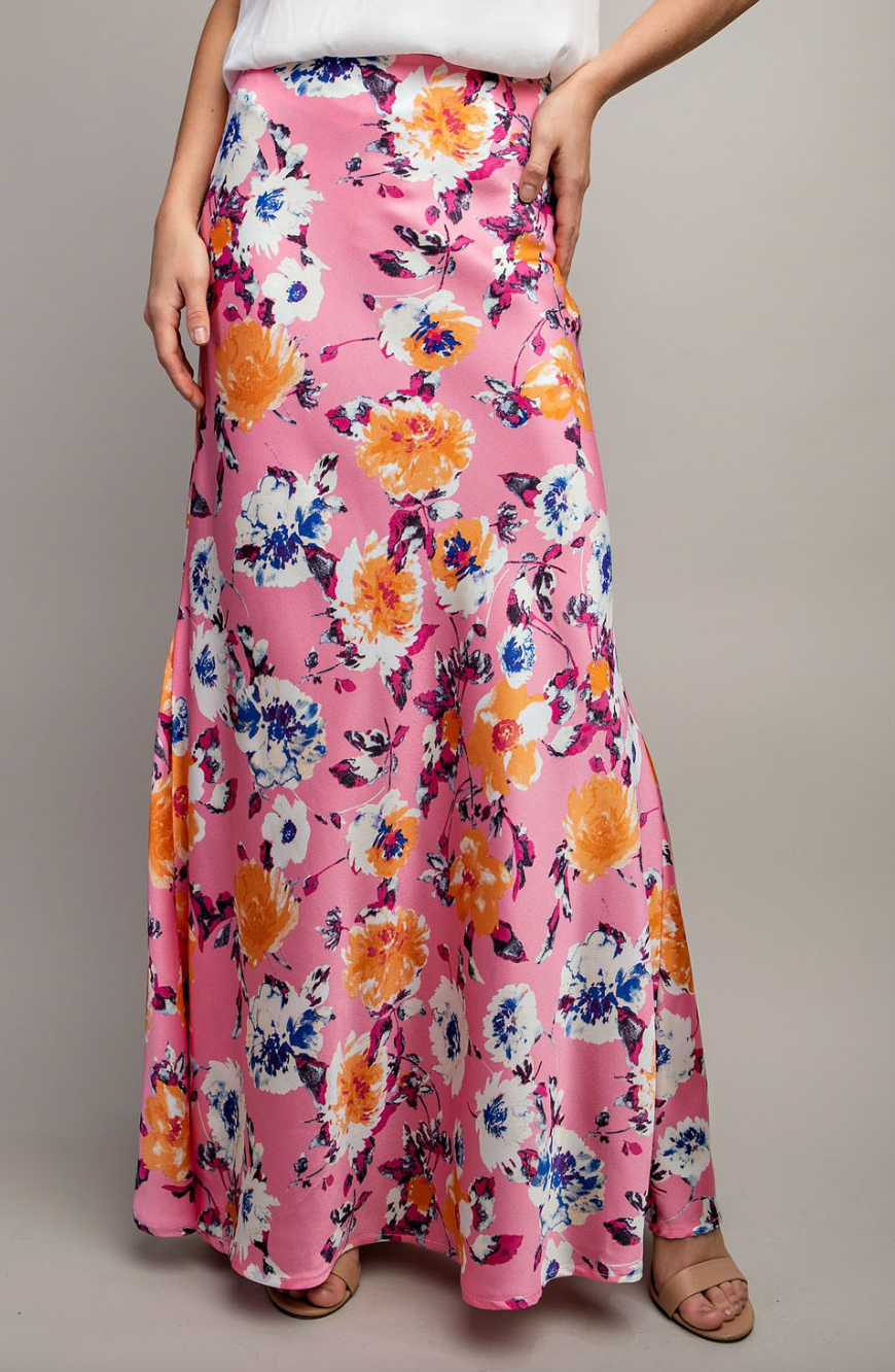 LUCY FLORAL PRINT MAXI SKIRT