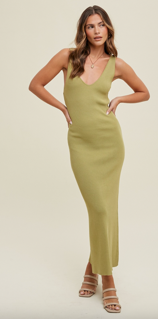 HUNTER RIBBED SWEATER MAXI DRESS