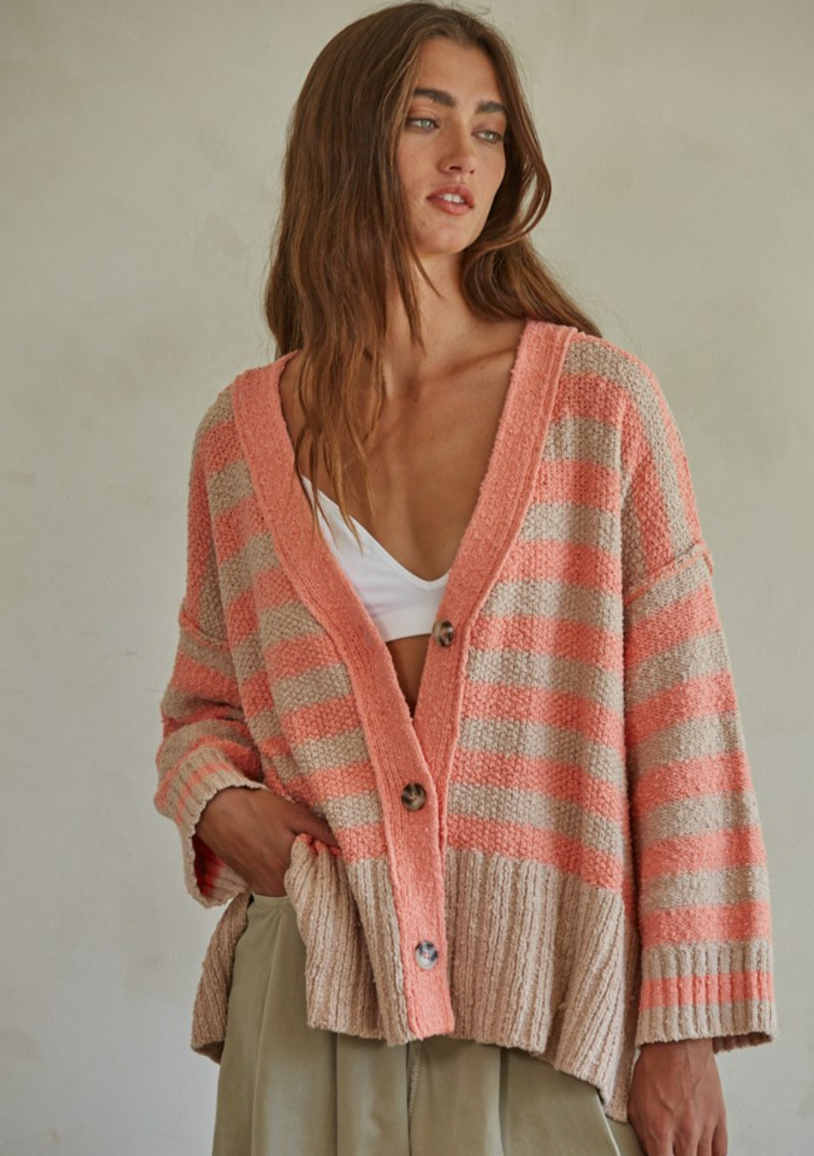 CANDY CLOUDY STRIPED CARDIGAN