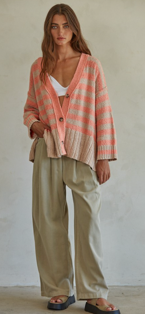 CANDY CLOUDY STRIPED CARDIGAN