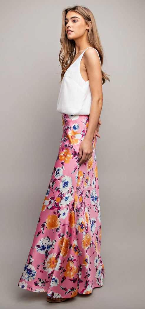 LUCY FLORAL PRINT MAXI SKIRT