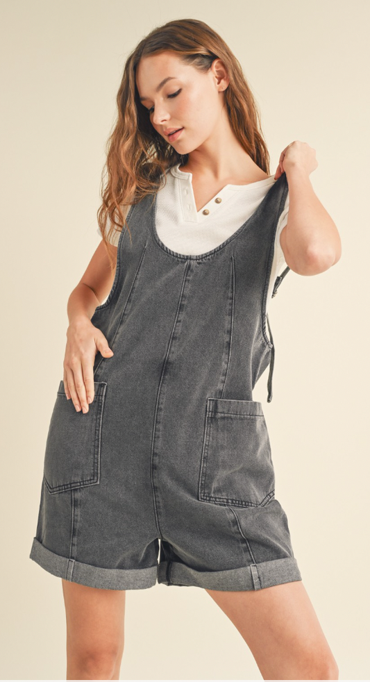WILLA DENIM SHORTALLS
