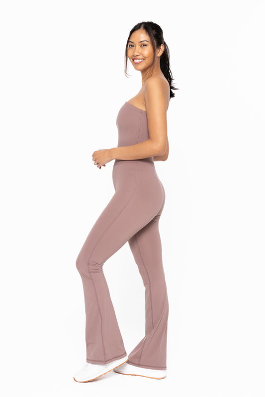 ALLIE STRAPLESS FLARE LEG JUMPSUIT