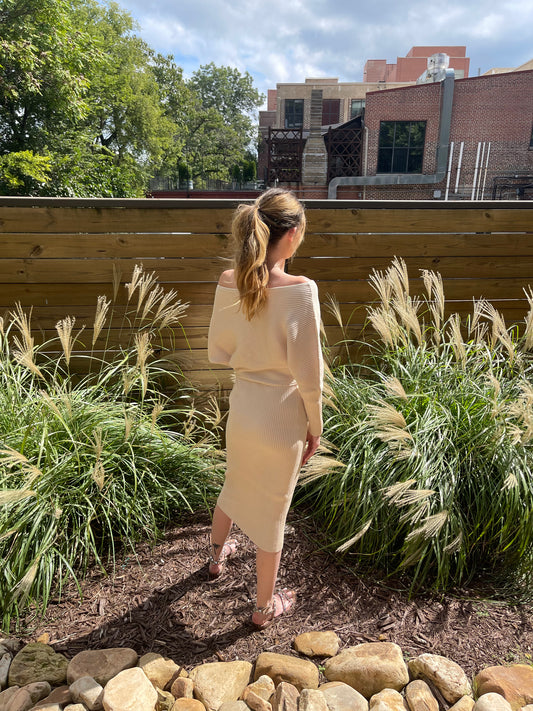 BLAKELY RIBBED KNIT MIDI