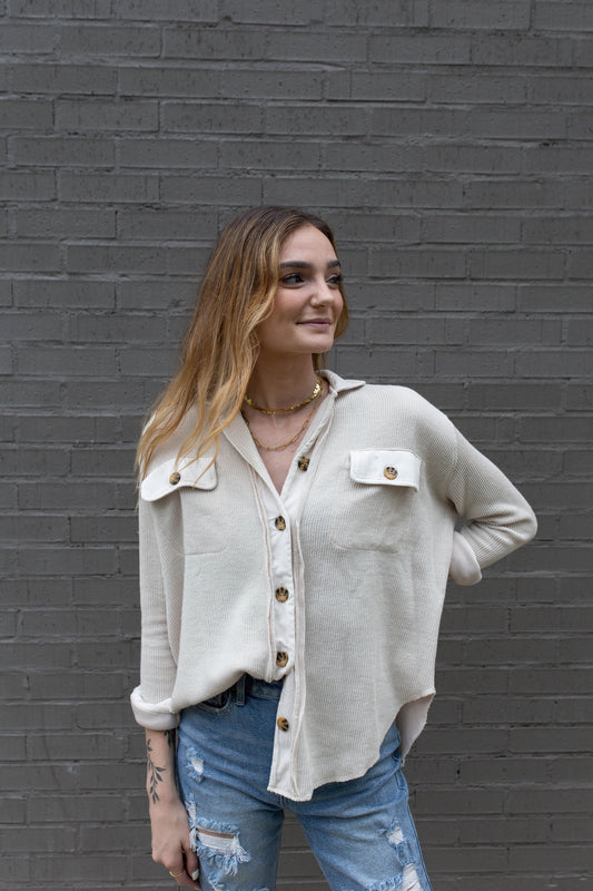 JOSIE RIBBED SHACKET