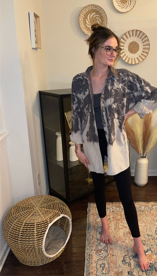 BLEACHED CORDED SHACKET