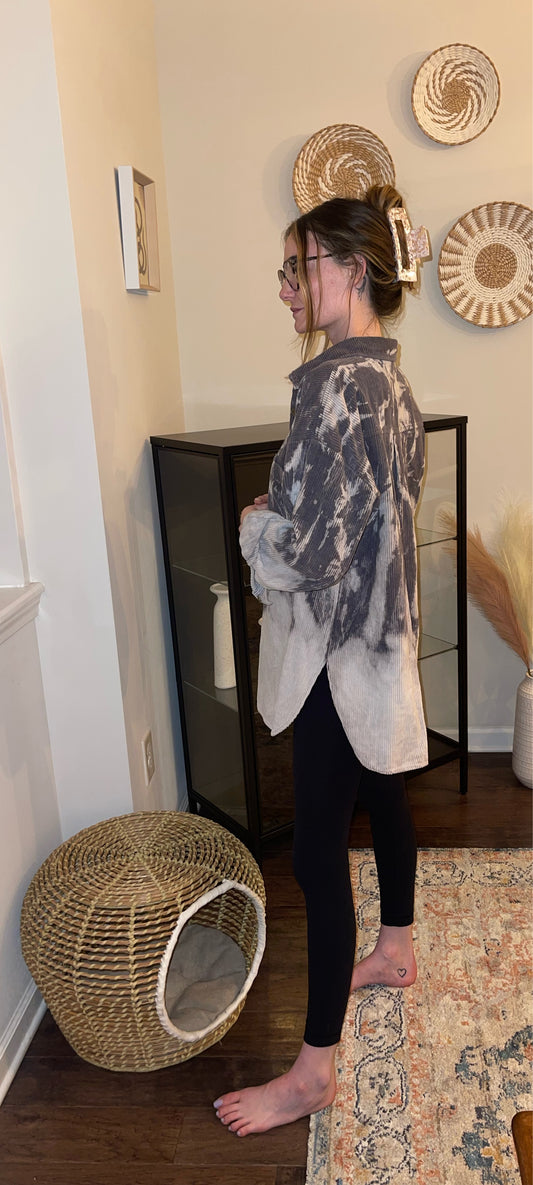 BLEACHED CORDED SHACKET